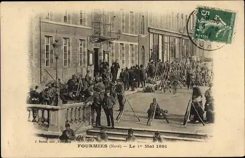 Ak Fourmies Trieux Nord, Le 1er Mai 1891. Fusillade de Fourmies