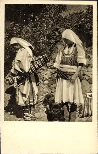 Ak Rodi Rhodos Griechenland, Costumi di Embona, Frauen in traditioneller Kleidung