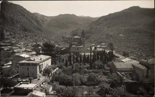 Ak Valldemosa Mallorca Balearische Inseln, Vista panoramica, Blick auf den Ort, Berge