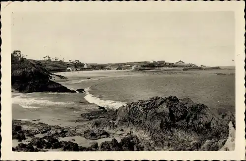 Ak Comillas Kantabrien, Vista desde Portillo, al fondo la playa, Strandpartie