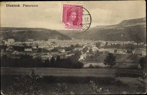 Ak Diekirch Luxemburg, Vue de la Ville, Blick auf die Ortschaft