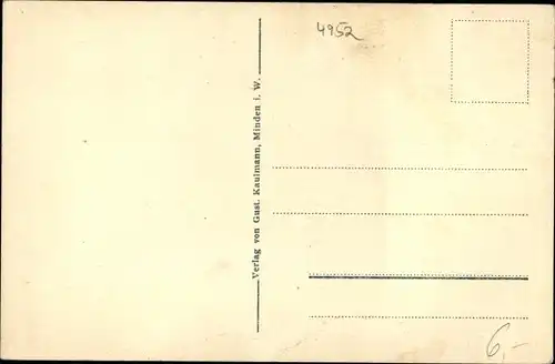 Künstler Ak Porta Westfalica, Jacobsberg, Wittekindsberg, Gedicht An der Weser, Franz Dingelstedt