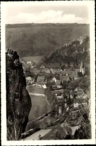 Ak Blaubeuren Baden Württemberg, Kloster mit Wilhelmsfelsen