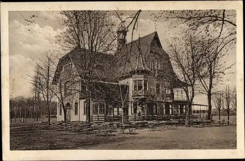 Ak Zwenkau in Sachsen, Partie am Schützenhaus mit Rothenburger Erker, Inh. Adolf Friese