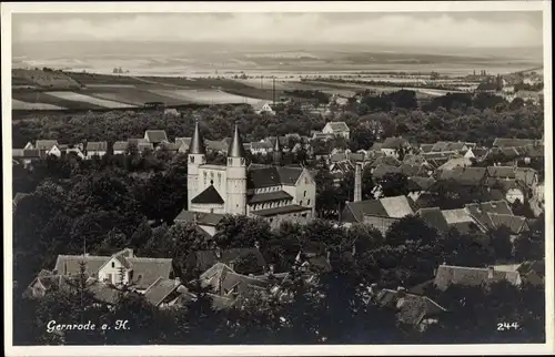 Ak Gernrode Quedlinburg im Harz, Totalansicht vom Ort