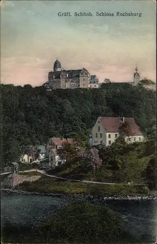 Ak Lunzenau in Sachsen, Blick nach Schloss Rochsburg