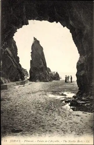 Ak Plémont Jersey Kanalinseln, Pointe de l'Aiguille, the Needle Rock, Felspartie