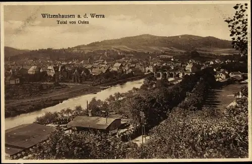 Ak Witzenhausen in Hessen, Werraufer, Hotel König von Preußen v. Paul Lecke