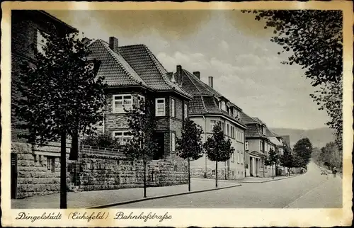 Ak Dingelstädt Eichsfeld Thüringen, Partie in der Bahnhofstraße