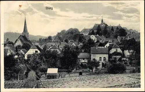Ak Bad Iburg in Niedersachsen, Blick über die Dächer der Stadt