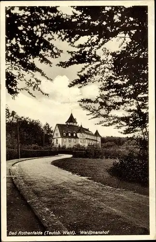 Ak Bad Rothenfelde am Teutoburger Wald, Weidtmanshof, Blick vom Anfahrtsweg