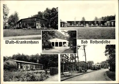 Ak Bad Rothenfelde am Teutoburger Wald, Wald-Krankenhaus, verschiedene Ansichten