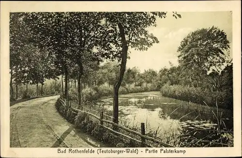 Ak Bad Rothenfelde am Teutoburger Wald, Partie Palsterkamp, Weg am Fluss