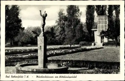 Ak Bad Rothenfelde am Teutoburger Wald, Märchenbrunnen am Wittekindsprudel