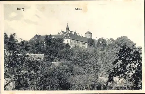 Ak Bad Iburg in Niedersachsen, Schloss, Panorama