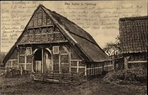 Ak Halstrup Westerstede in Niedersachsen, Alte Kathe, Fachwerkhaus