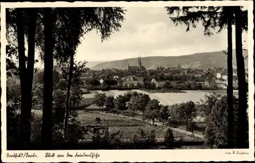 Ak Saalfeld an der Saale Thüringen, Blick von der Friedrichshöhe auf den Ort