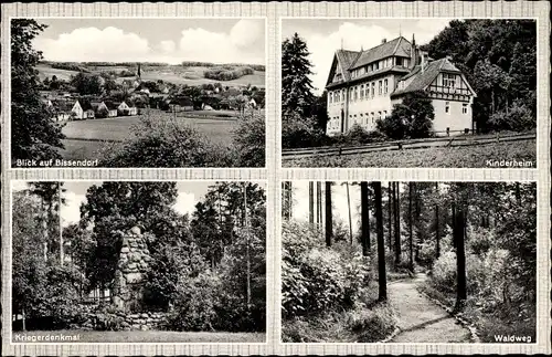 Ak Bissendorf in Niedersachsen, Ansichten, Panorama, Kriegerdenkmal, Waldweg, Kinderheim