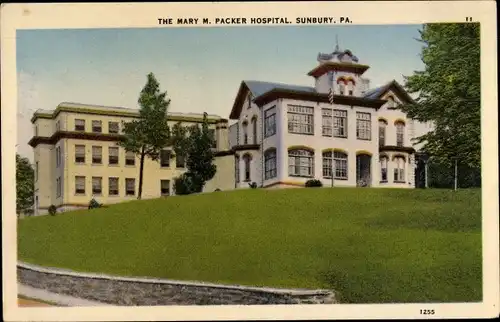 Ak Sunbury Pennsylvania USA, View of the Mary M. Packer Hospital, Krankenhaus