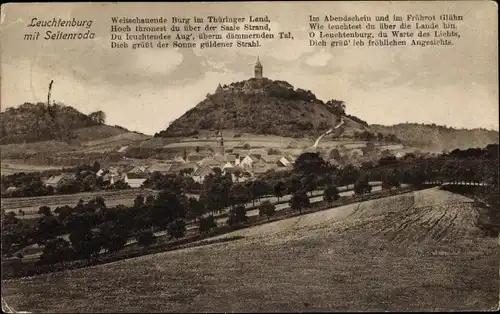 Ak Seitenroda in Thüringen, Leuchtenberg, Panoramaansicht von Ortschaft und Umgebung