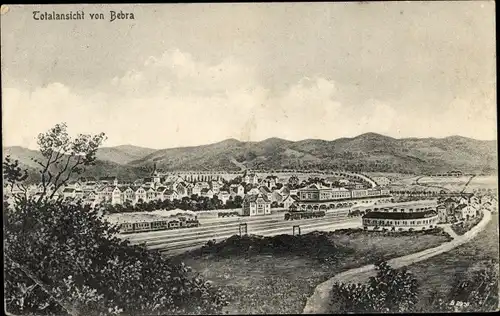 Ak Bebra an der Fulda in Hessen, Blick auf den Ort mit Umgebung