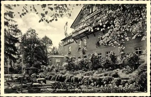 Ak Lutherstadt Eisenach in Thüringen, Waldhotel Pension Sophienau, Inh. Paul Wagner, Garten