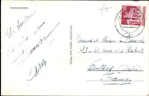 Ak Sigmaringen an der Donau Baden Württemberg, Wasserpartie, Schloss