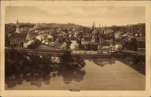 Ak Werden Essen im Ruhrgebiet, Gesamtansicht vom Ort