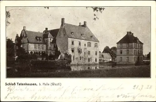 Ak Halle in Westfalen, Blick nach Schloss Tatenhausen