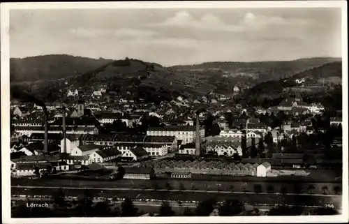 Ak Lörrach in Baden Württemberg, Panorama vom Ort