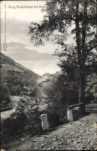 Ak Ritten Renon Südtirol, Burg Runkelstein, Fernblick