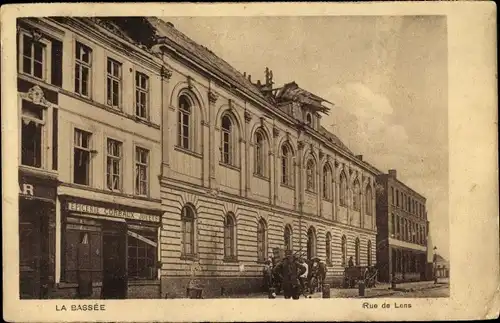 Ak La Bassée Nord, Rue de Lens, Épicerie Corbaux Jouets