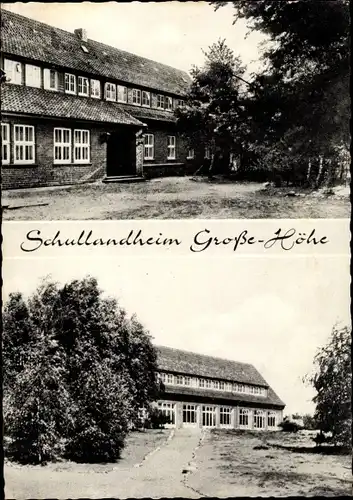 Ak Harpstedt, Schullandheim Große Höhe, Teilansicht, Gartenblick und Terrasse