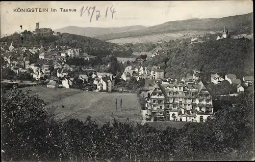 Ak Königstein im Taunus Hessen, Blick auf den Ort mit Umgebung