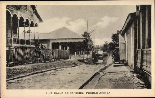 Ak Pueblo de Arriba Uruguay, Una Calle de Sanchez