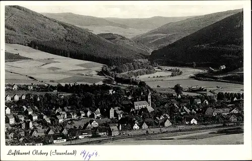 Ak Olsberg im Sauerland, Blick auf den Ort mit Umgebung