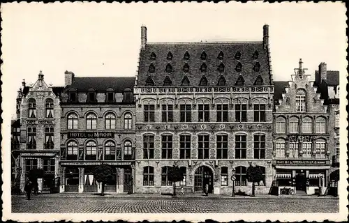 Ak Ypres Westflandern, Ancienne Chatellerie, Hotel de Ville, Blick auf das Rathaus, Hotel du Miroir