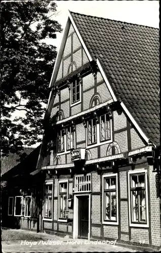 Ak Hoya Dörverden in Niedersachsen, Seitenblick auf das Hotel Lindenhof