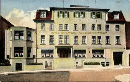 Ak Solingen, Hotel Restaurant Gewerkschaftshaus, Gesamtansicht