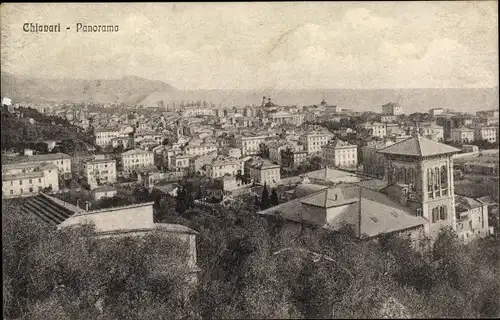 Ak Chiavari Liguria, Panoramaansicht der Ortschaft, Häuser