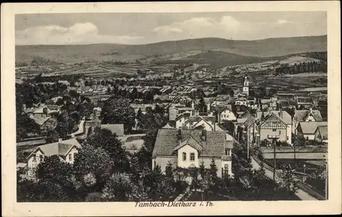 Ak Tambach Dietharz im Thüringer Wald, Stadtpanorama