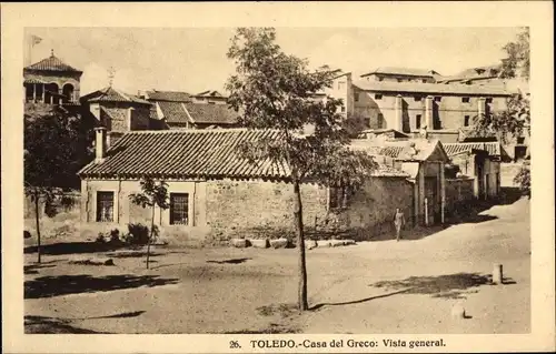 Ak Toledo Kastilien La Mancha Spanien, Casa del Greco, Vista general 