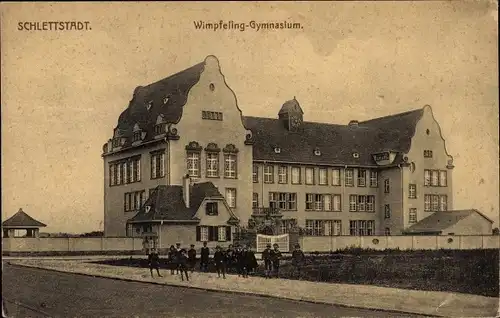 Ak Sélestat Schlettstadt Elsass Bas Rhin, Wimpfeling Gymnasium, Schüler