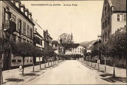 Ak Niederbronn les Bains Bad Niederbrunnen Elsass Bas Rhin, Avenue Foch, Gendarmerie Nationale