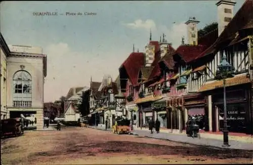 Ak Deauville Calvados, Place du Casino, Straßenansicht