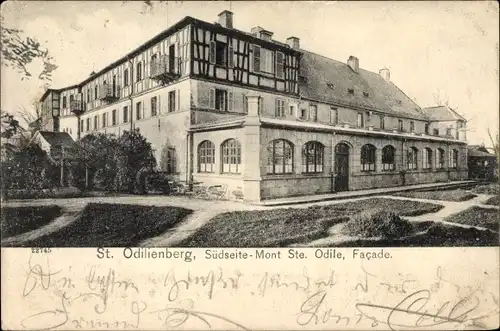 Ak Bas Rhin, Mont Sainte Odile, St. Odilienberg, Südseite, Façade