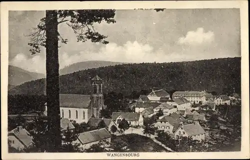 Ak Wangenbourg Wangenburg Elsass Bas Rhin, Kirche, Panorama vom Ort