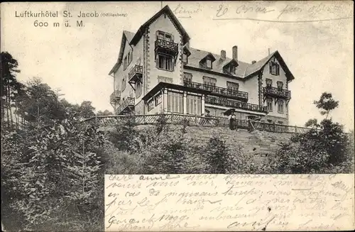 Ak Elsass Bas Rhin, Mont Sainte Odile, Odilienberg, Luftkurhôtel St. Jacob