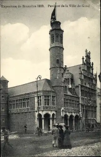 Ak Bruxelles Brüssel, Exposition 1910, Pavillon de la Ville de Gand, Weltausstellung