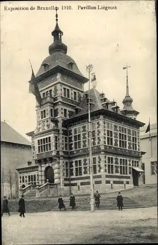 Ak Bruxelles Brüssel, Exposition 1910, Pavillon Liégois, Weltausstellung